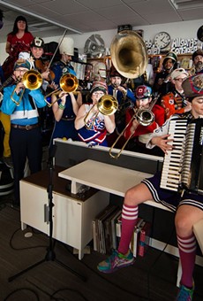 One of the larger performers at the tiny desk,  Mucca Pazza