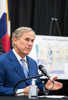 Gov. Greg Abbott speaks at his Thursday news conference, his first in two months.