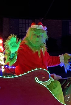 The Grinch has been spotted in Northeast San Antonio driving a light-up sleigh