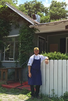 Chef Pieter Sypesteyn in front of the future NOLA eatery.