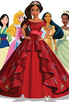 Elena Castillo Flores, front and center, is Disney's first Latina princess. She makes her TV debut on July 22 on the Disney Channel series Elena of Avalor.
