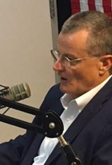 ERCOT CEO Bill Magness speaks about the power grid during an appearance at radio station KURV.