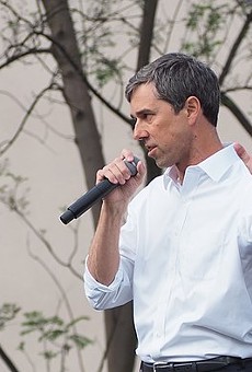 Beto O'Rourke speaks during a campaign appearance when he was running for the U.S. Senate.