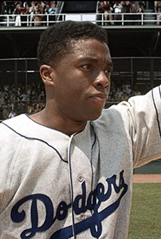 Chadwick Boseman stars as Jackie Robinson in sports drama 42.