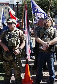 Members of 'This Is Texas Freedom Force' at their Saturday protest.