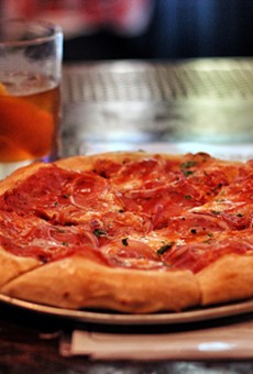 The Country Ham Pizza and an Old Fashioned
