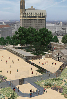 The original plan proposed for the Alamo Plaza's redesign.