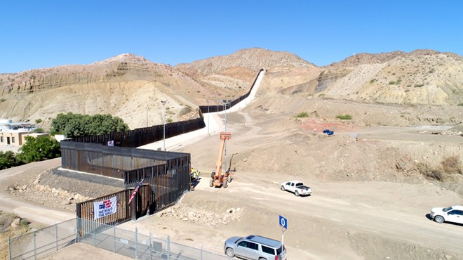 A photo Fisher Industries posted of privately build border wall near El Paso.