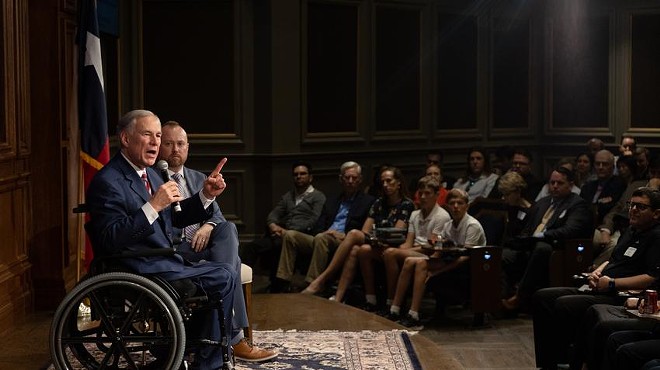 Gov. Greg Abbott speaks about the Legislature's recently completed regular session at the Texas Public Policy Foundation office in Austin on June 2, 2023.