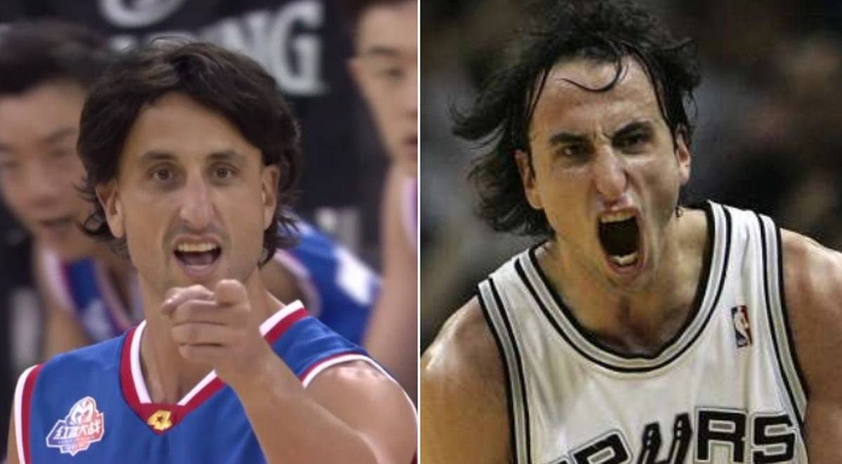Manu Ginobili sports a wig at charity basketball game in China - Pounding  The Rock