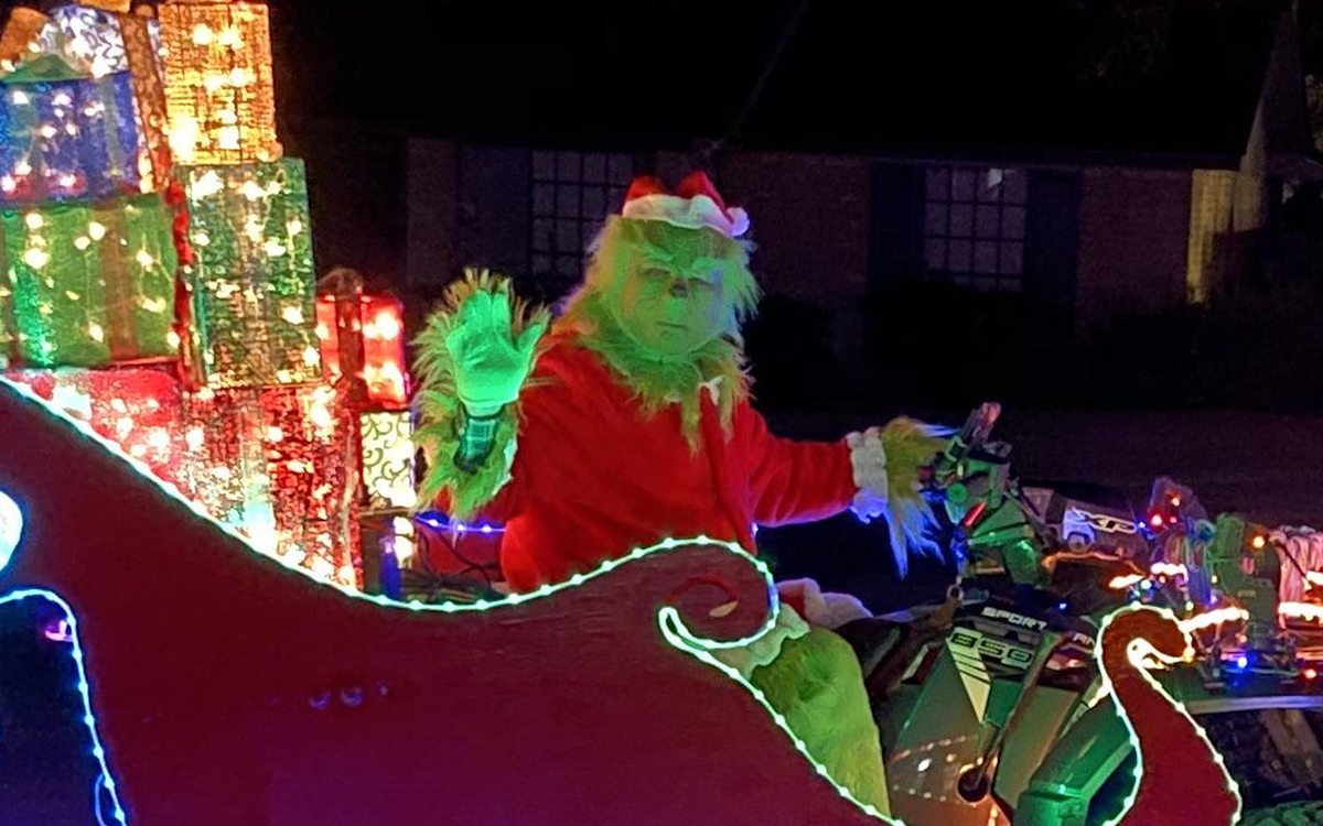 The Grinch has been spotted in Northeast San Antonio driving a lightup