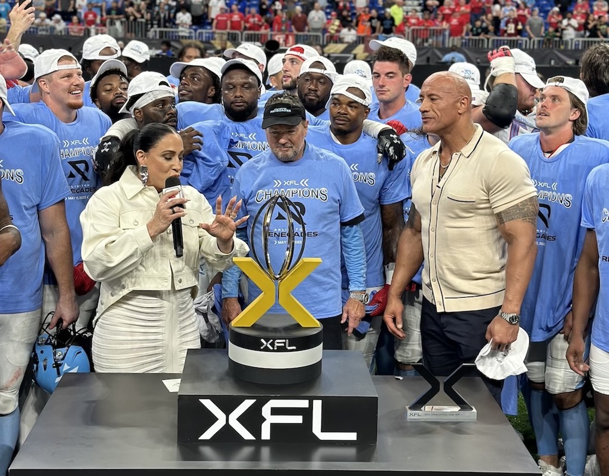 Dwayne 'The Rock' Johnson Hypes Crowd at Super Bowl Debut