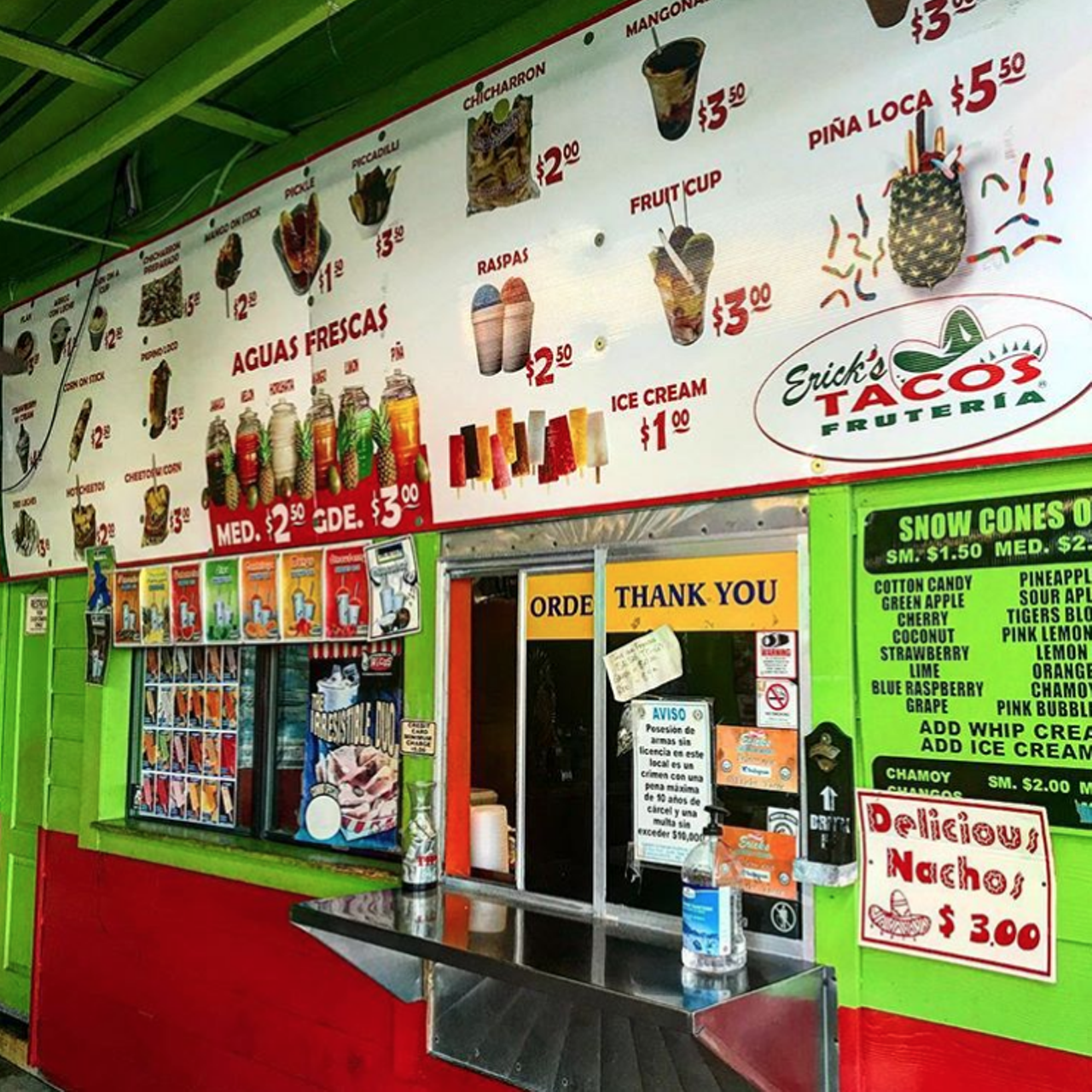 Erick’s Tacos
12715 Nacogdoches Road, (210) 590-0994, erickstacos.webs.com
Come for the tacos, stay for the champurrado. Or maybe it’s the other way around? Either way, Erick’s will definitely make your stomach happy. This joint taco truck and fruteria brings the best of both worlds together, letting you keep warm with champurrado or even arroz con leche.
Photo via Instagram / ey219