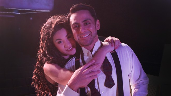 Jillian Sainz and Miguel Ochoa as Gloria and Emilio Estefan in the Woodlawn Theatre's production of On Your Feet!
