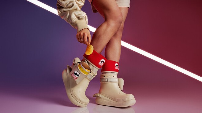 Pringles And Crocs have launched a footwear collection.