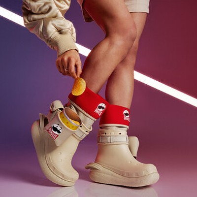 Pringles And Crocs have launched a footwear collection.