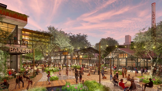 This rendering shows the proposed redevelopment of the Lone Star Brewery site.